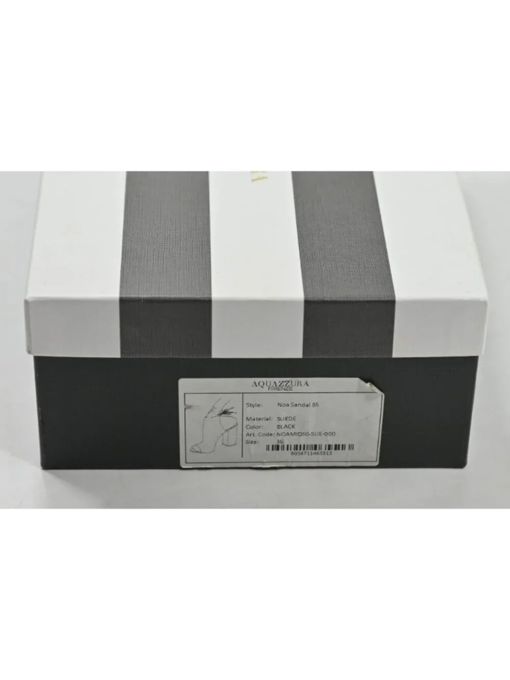 Aquazzura Noa Sandal 85 in Black Suede